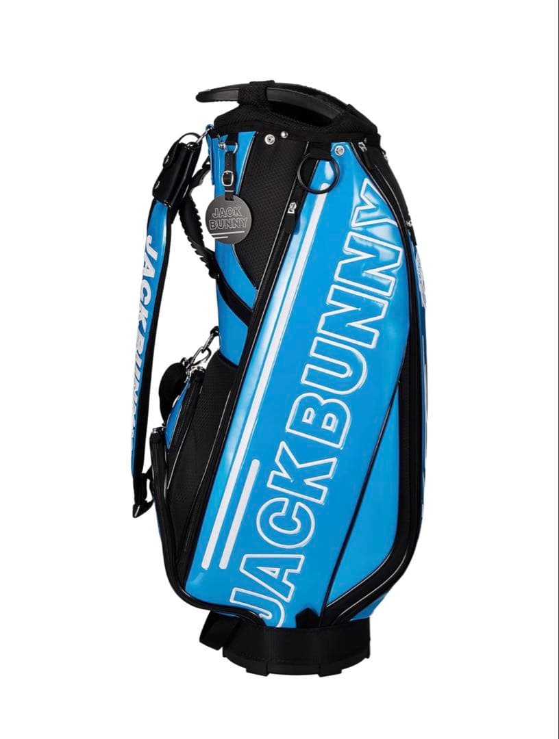 新品 JACK BUNNY ジャックバニー エナメル キャディバッグ ブルー