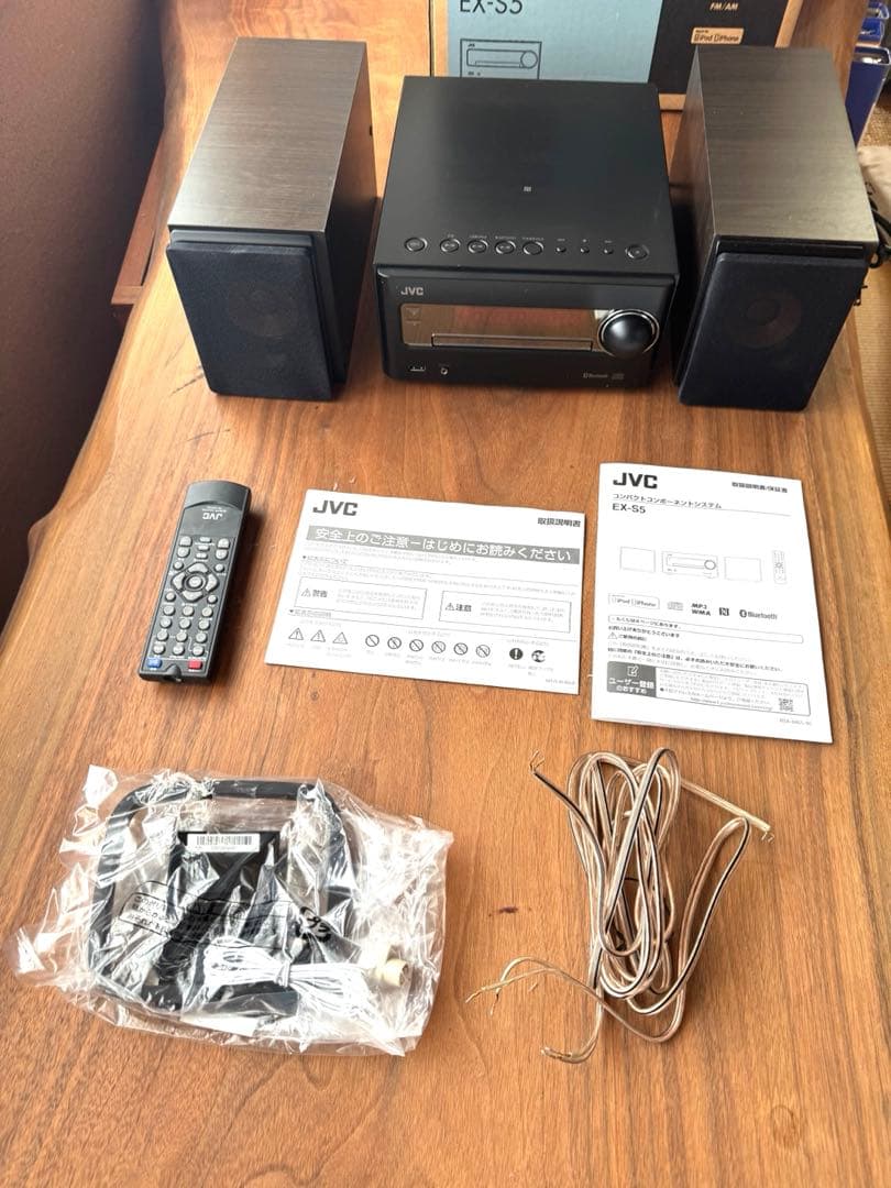 JVC EX-S5 ミニコンポ 本体とリモコン