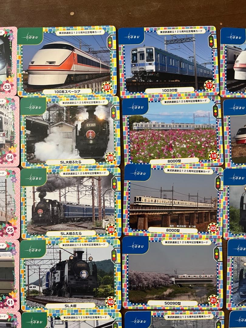 東武　電車　カード　コレクション　125周年　東武鉄道　バラ売り
