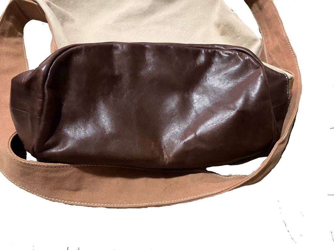 17ss コムデギャルソンオム キャンバス トートバッグ ベージュ ブラウン