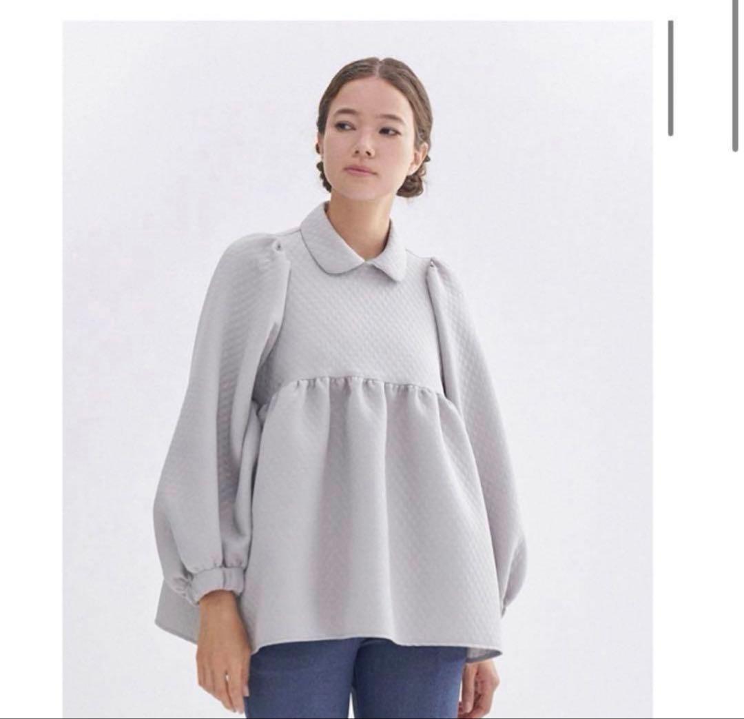 yori キルトライクボリュームブラウス