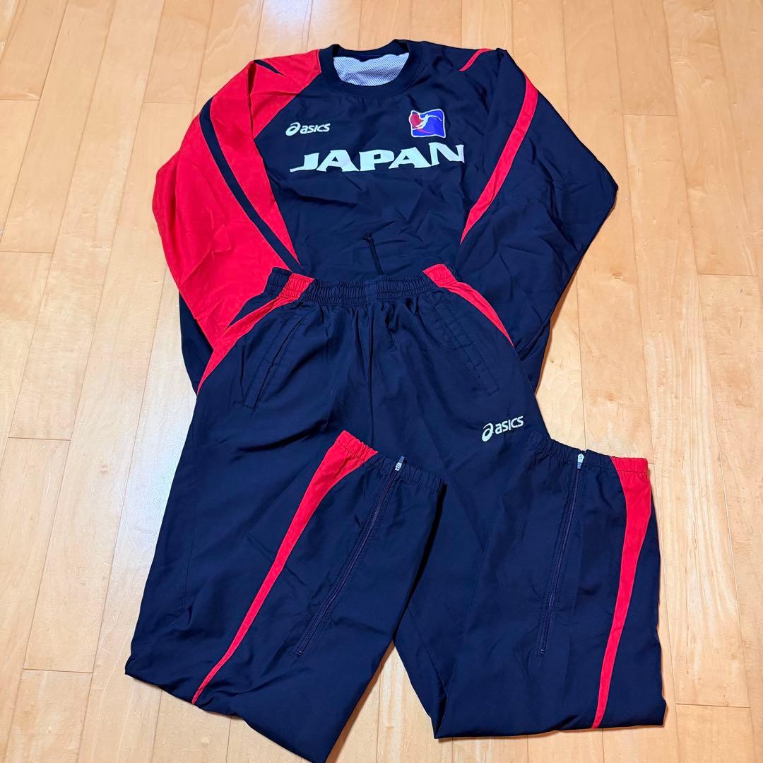 asics 日本代表 ピステ 上下セット ウィンドブレーカー ハンドボール