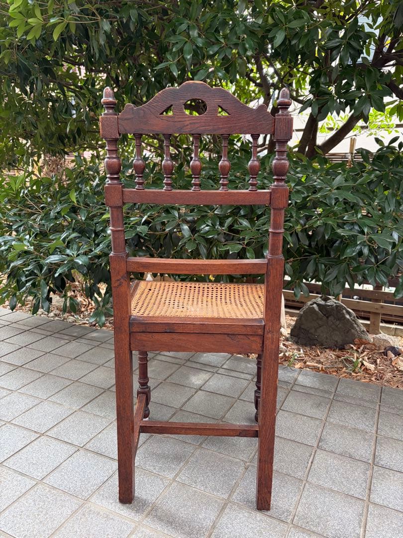 フランスアンティークチェア インテリア 木製椅子 ランタン編み 店舗什器 アンリ