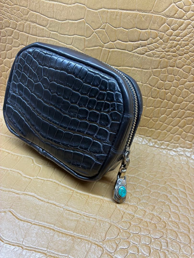 7SENSE セブンセンス クロコダイル ポロサス 小物入れ レザー ポーチ
