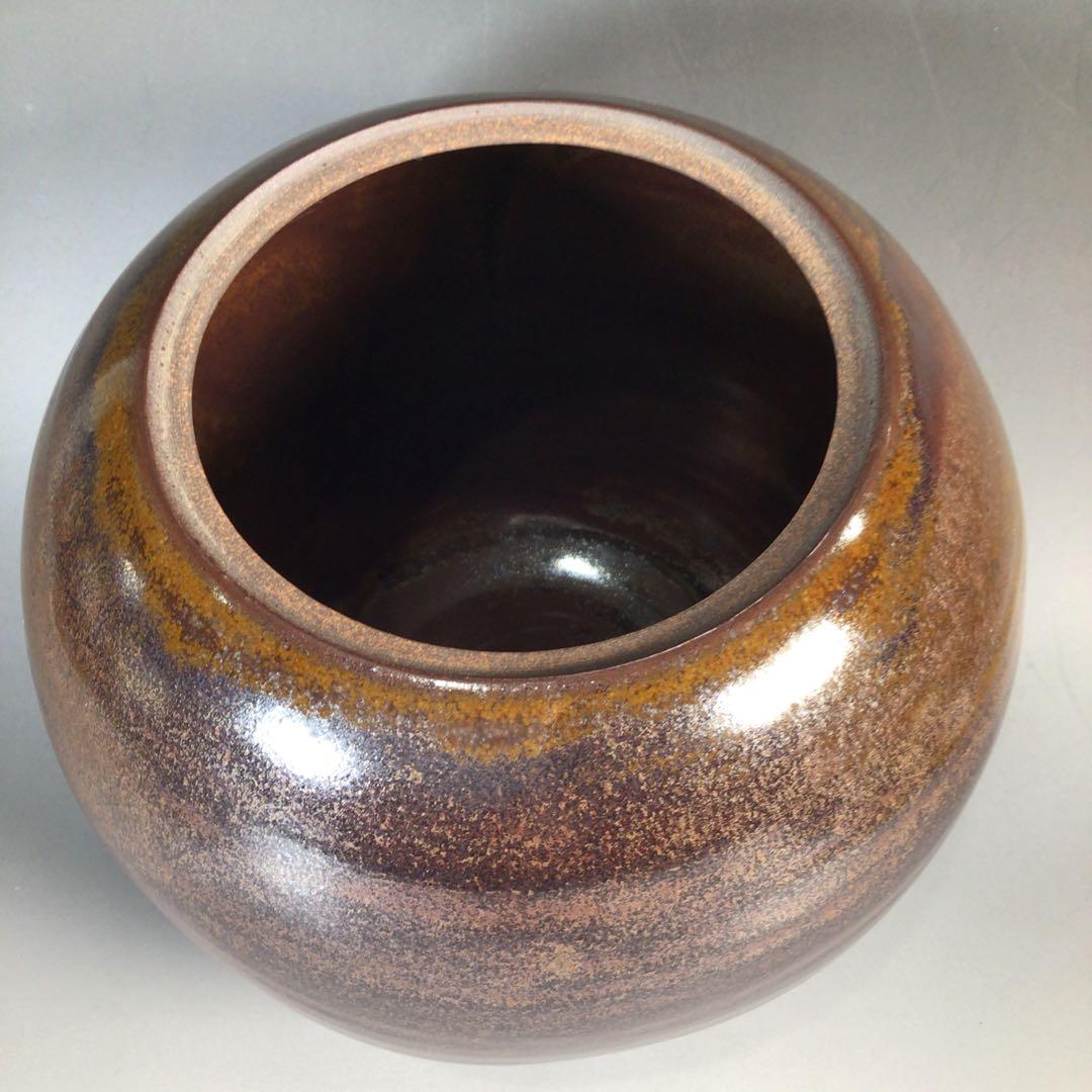 Ｎ６０４　水指　『高取焼』『碧山窯造』『兎摘み』　共箱　茶道具