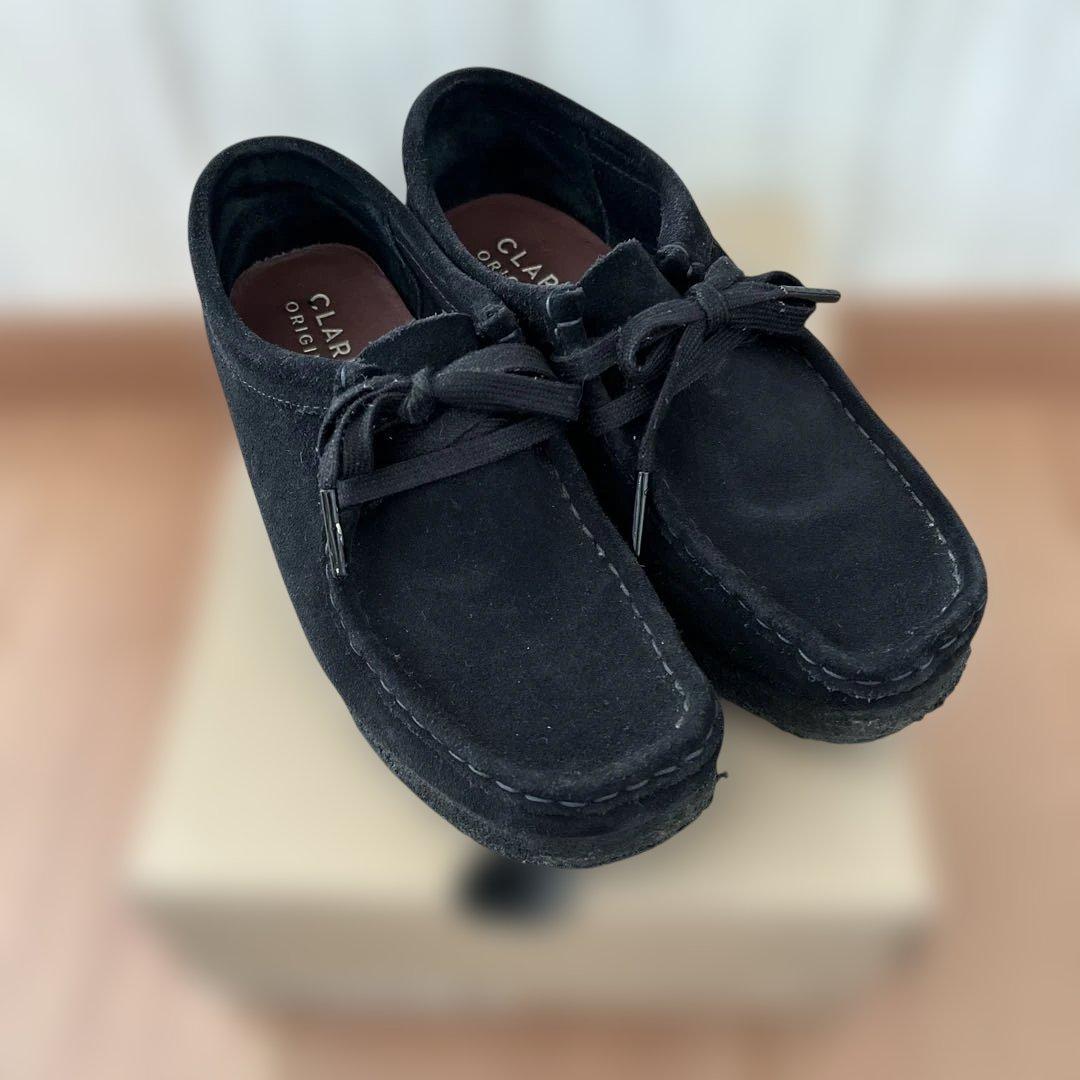 CLARKS ORIGINALS Wallabee ブラックスエード 37