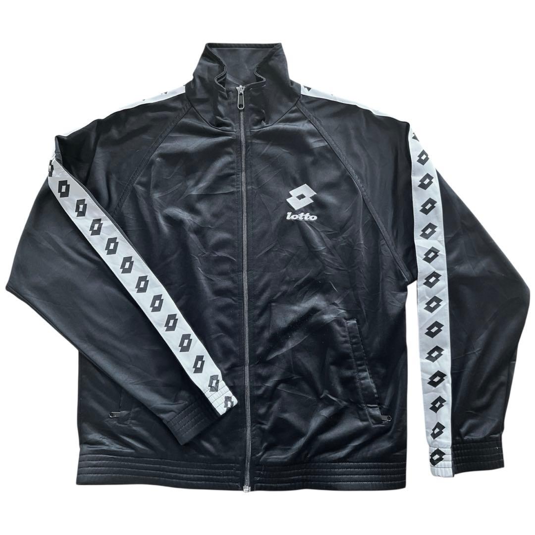 90s【Lotto】トラックジャケット BLACK S