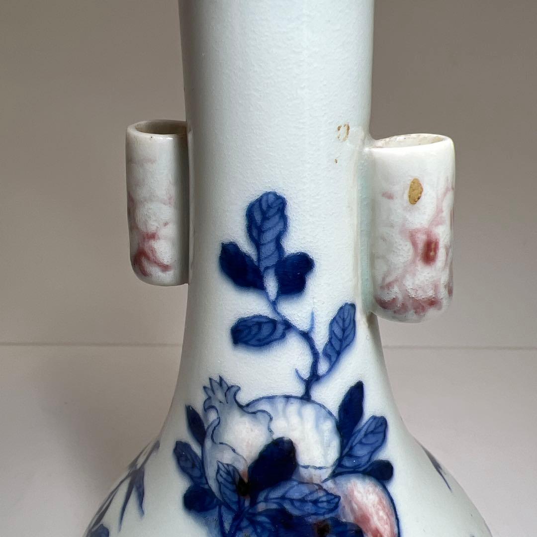 中国美術　大清康熙年製　釉裏紅花瓶　高約19.5㎝　東Y8-0114☆2Fトヒチ