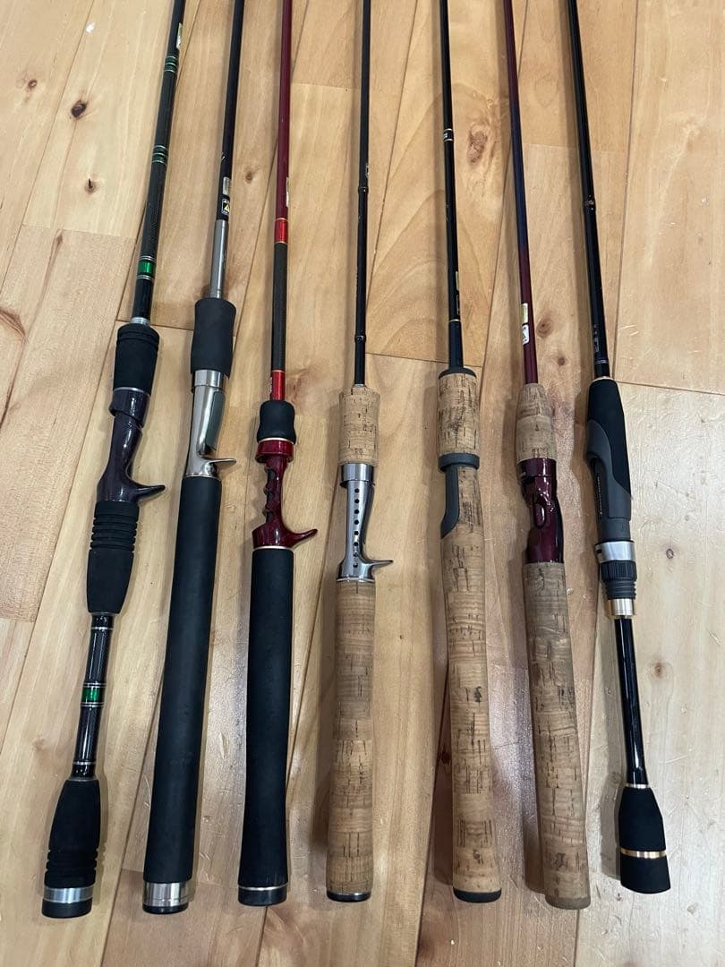 値下げ バラ売り不可 配達引取限定 バス釣り引退セット ロッド7本セット