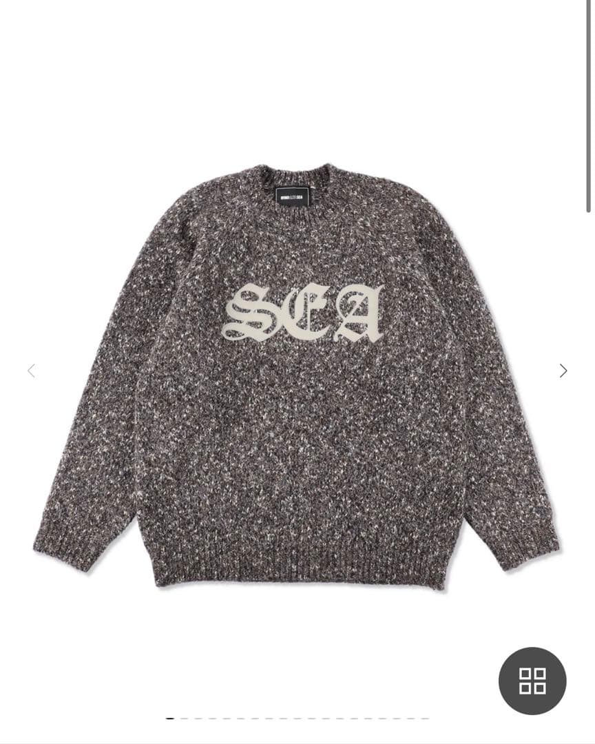 新品 Leather Patch Knit Sweater BROWN / XL