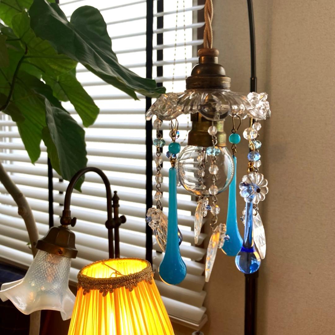 ミニシャンデリア　1920年　フランス　アンティーク　シェード