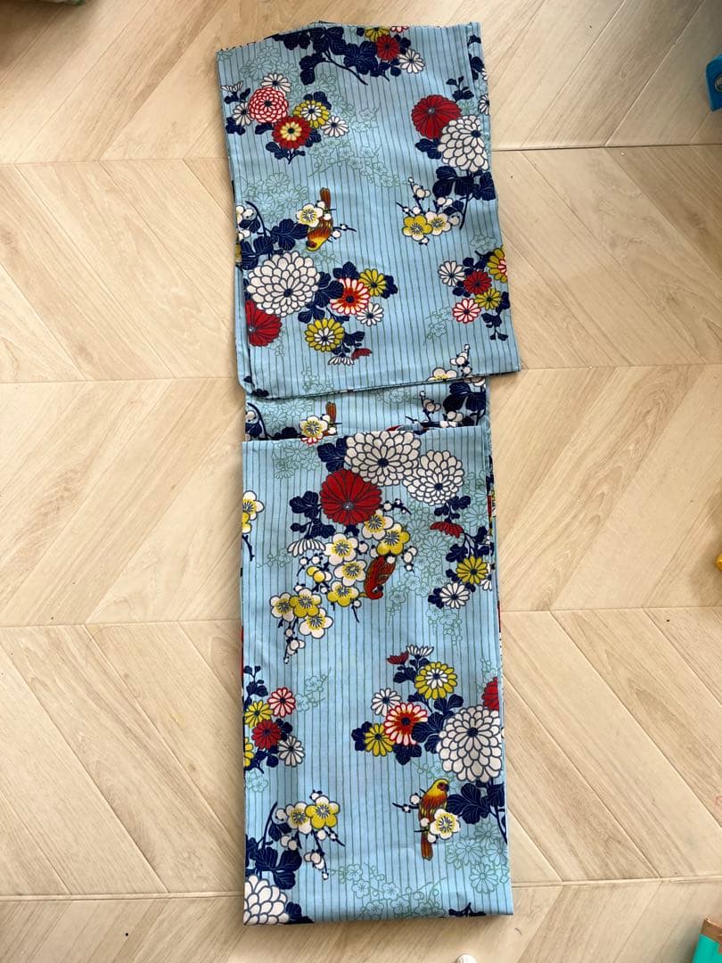 【新品・試着のみ】ふりふ浴衣「パパゲーノ」・兵児帯(中古)セット