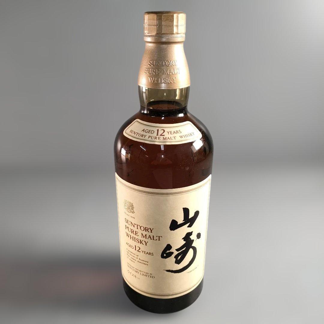 A1348-3/サントリーピュアモルトウイスキー山崎12年/木箱付/750ml/