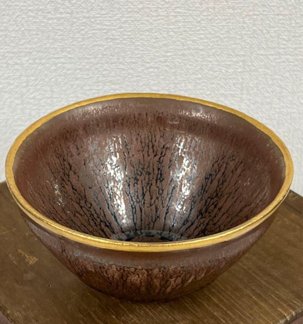 【稀少品】宋時代　天目茶碗 建盞 共箱　 XG3--33