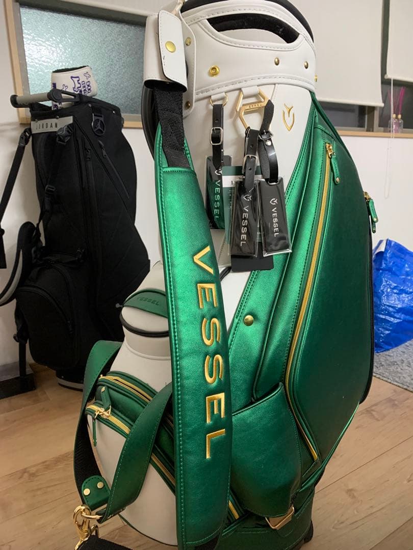 VESSEL ゴルフバッグ グリーン/ホワイト
