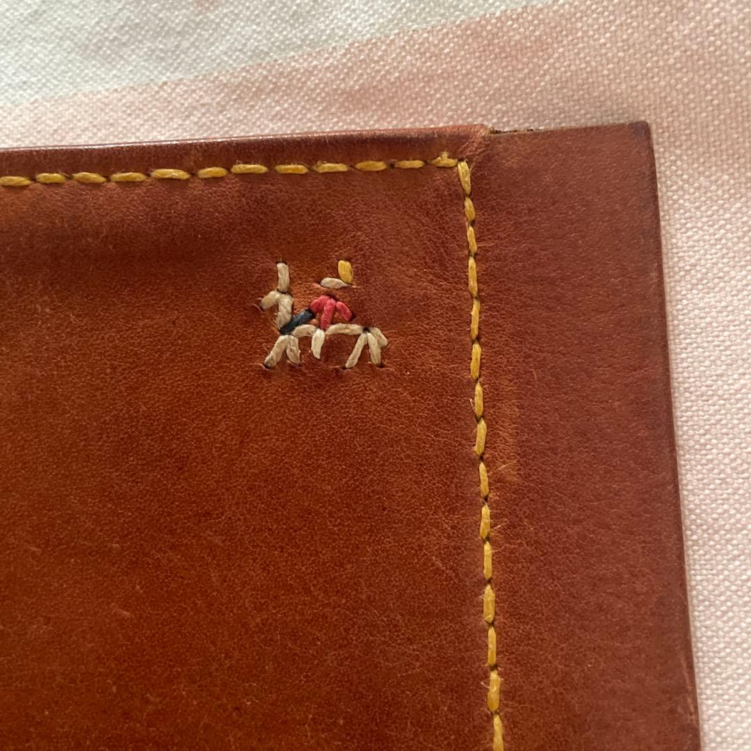 アンリークイール　レザーロールペンケース 馬の刺繍
