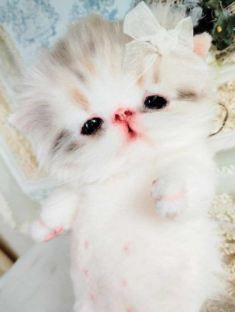 ベビー子猫♡お腹ぽっこりちゃん♡アートドール♡ぬいぐるみ♡