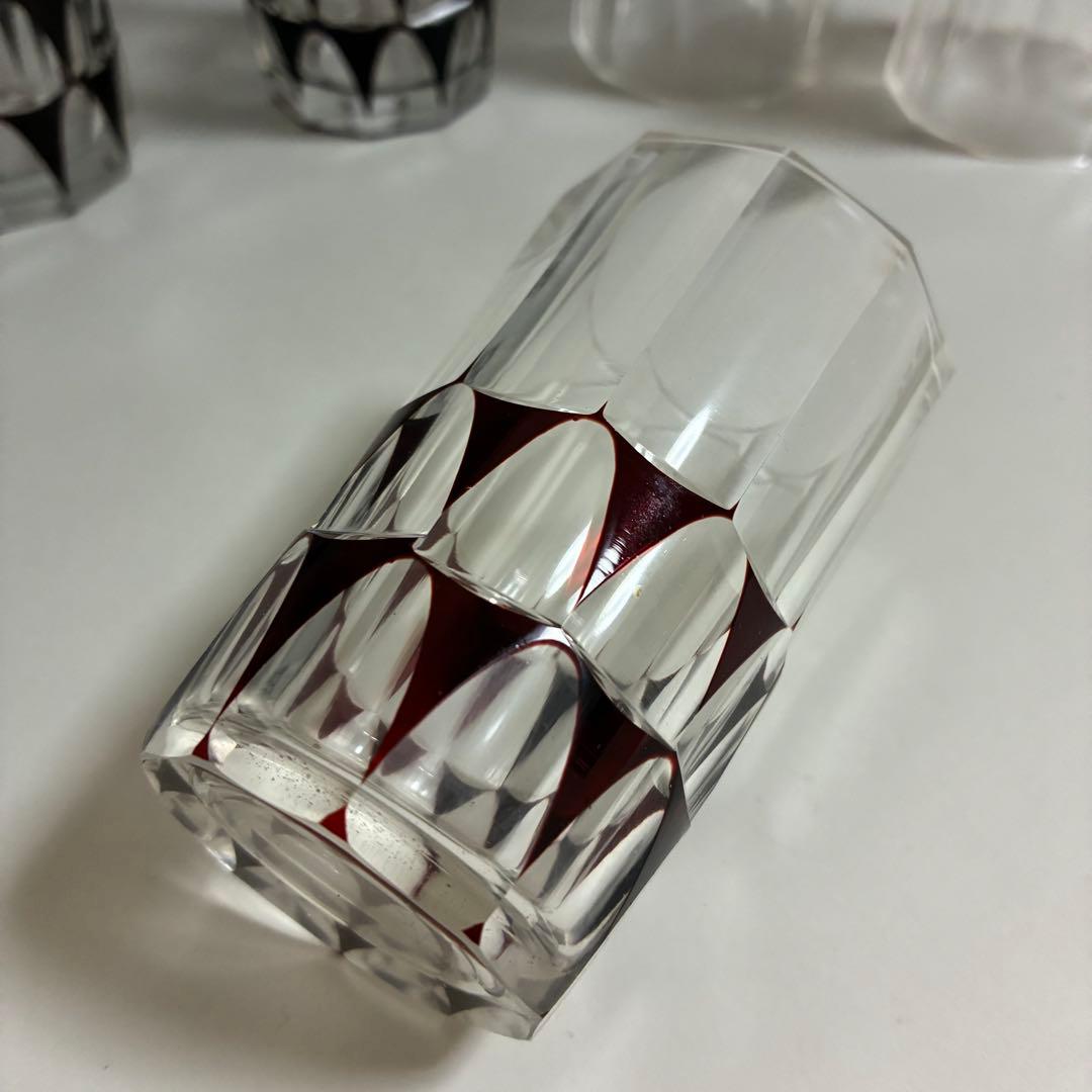 大正〜昭和初期　切子のコップ　アールデコ