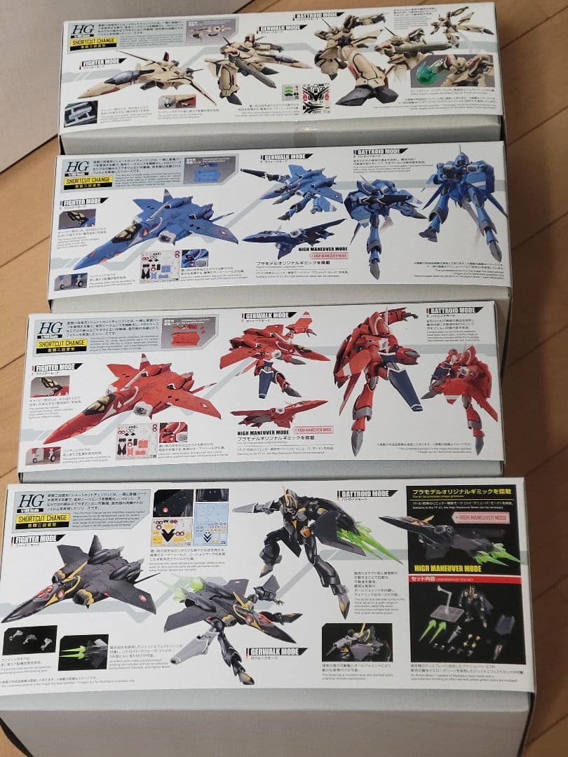 HG 1/100 YF-19&VF-22S(マックス・ミリア・ガムリン機)　４点
