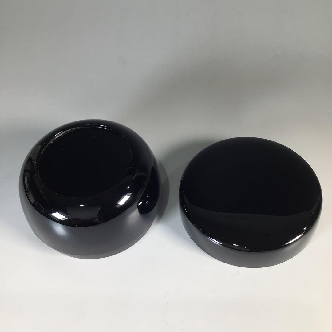 Ｎ４８５　棗　『塗師　照屋和那作』『真塗』『平棗』　共箱　茶道具