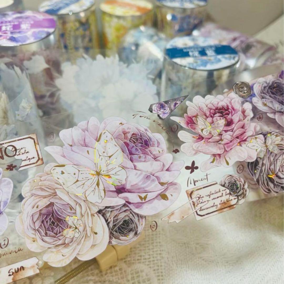 沁鹿原创工作室《姹紫》海外マスキングテープ　マステ 【1953】