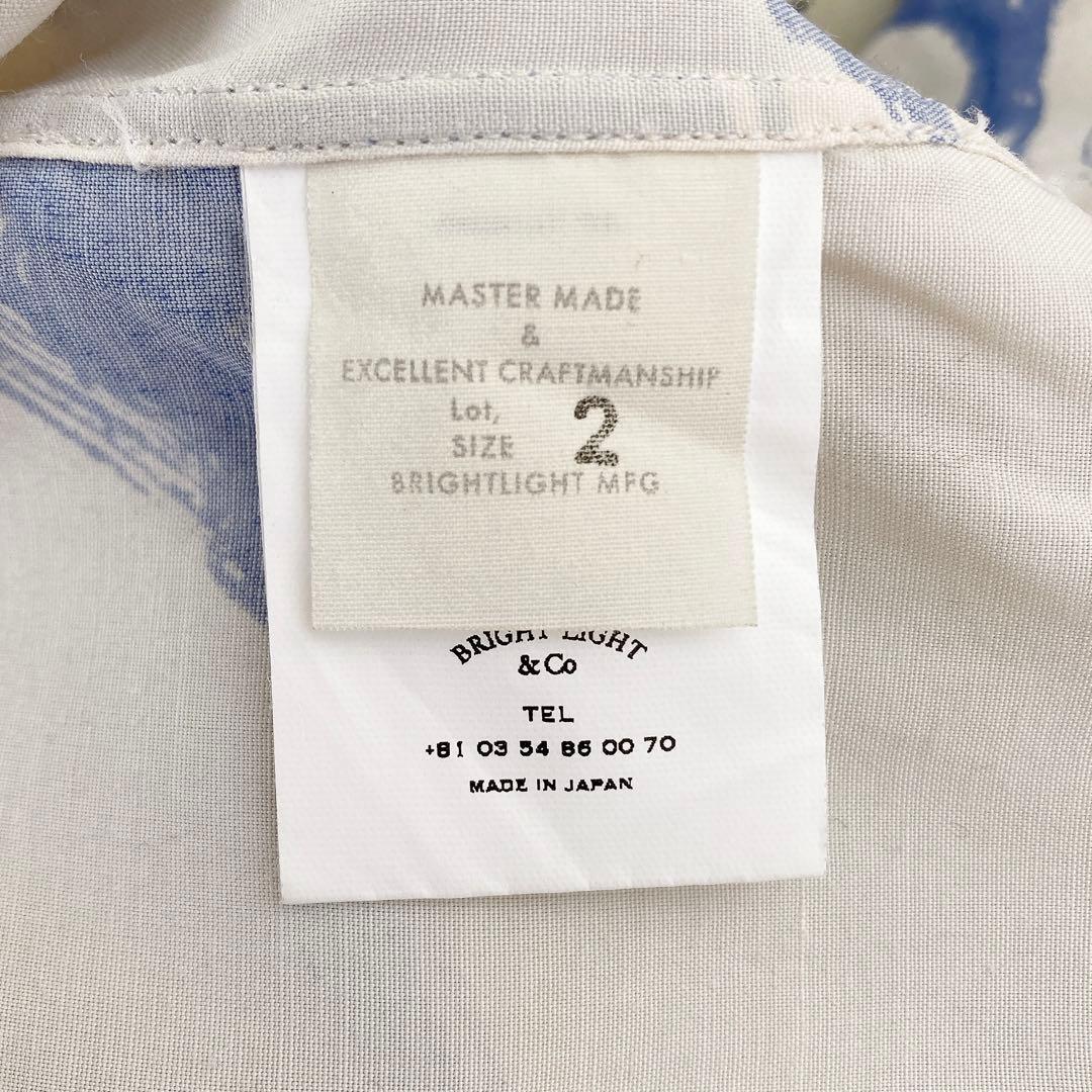 WRYHT　開襟ブラウス　ONE-PIECE COLLAR BLOUSE　青　2