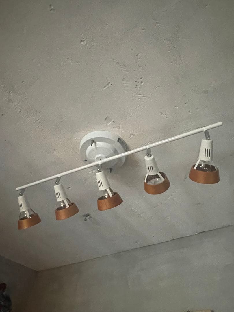 アートワークスタジオ0321 5連　照明　スポットライト　ホワイト＋木製カバー