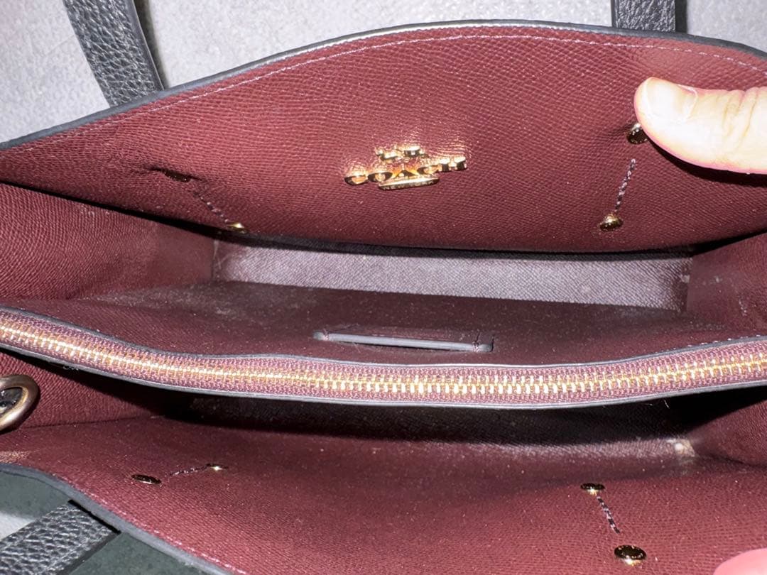 美品 COACH ブラック ハンドバッグ