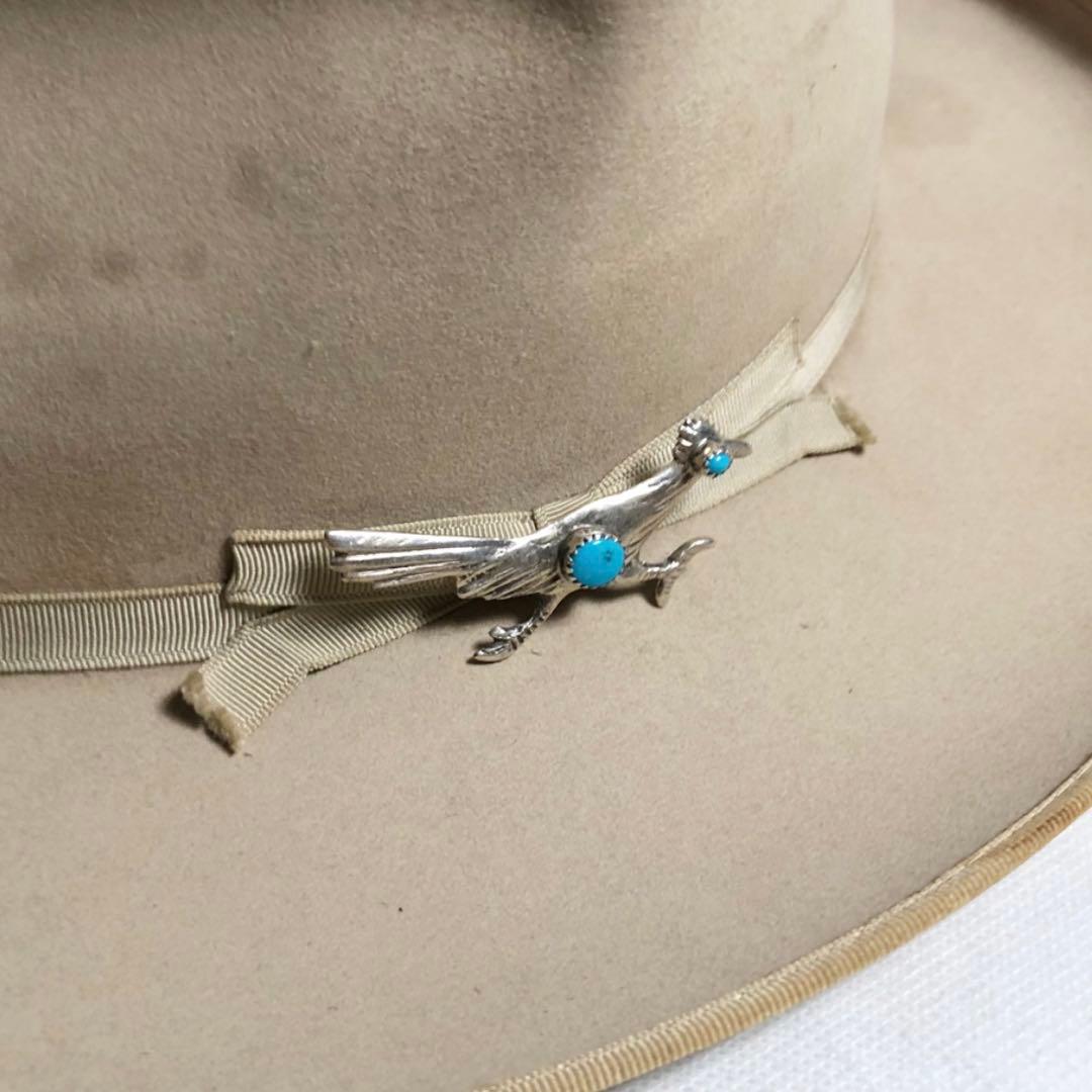 60s ビンテージ ナバホ ターコイズ ロードランナー シルバー ピン ブローチ