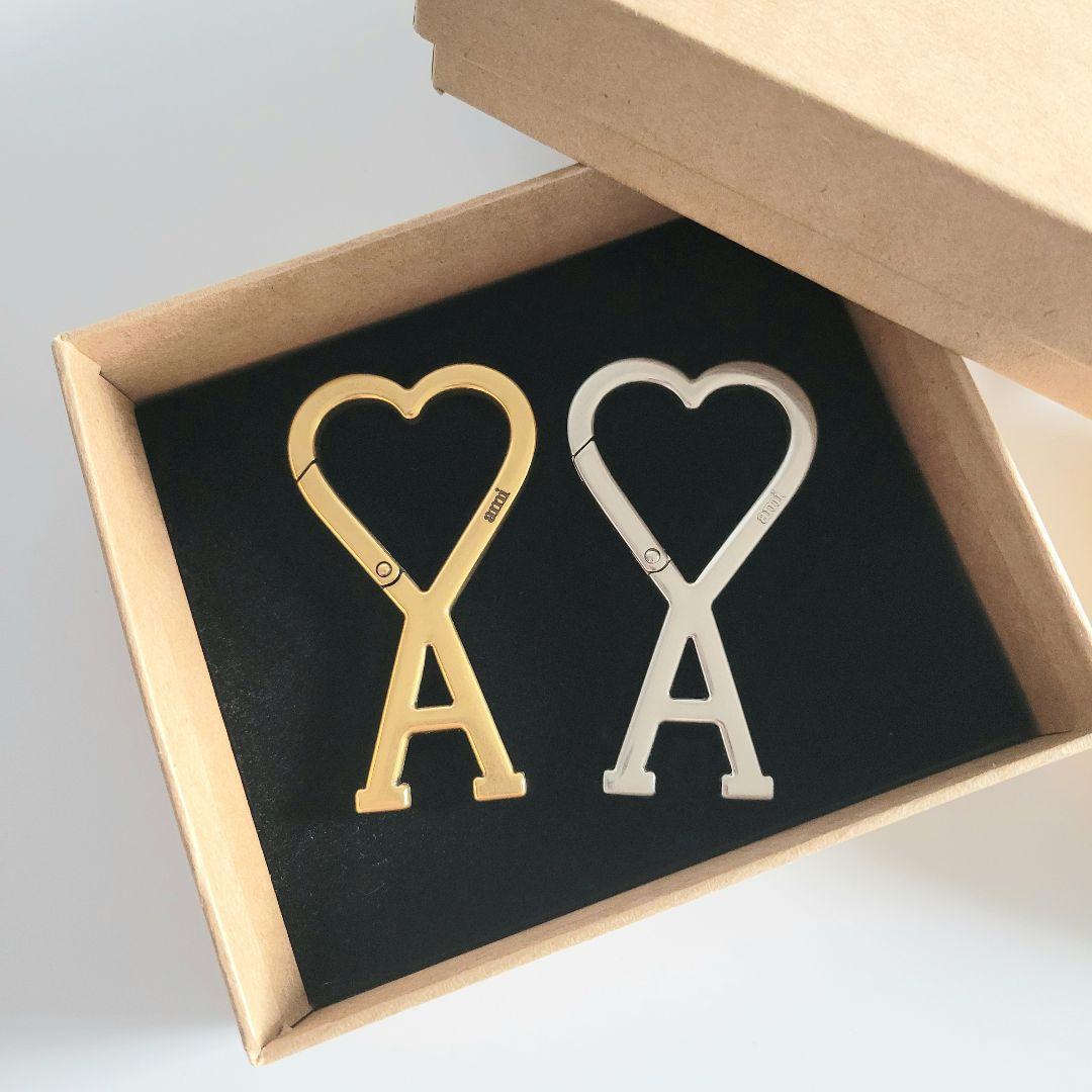 【新品未使用】AMI PARIS/AMI DE COEUR ロゴキーリング GL