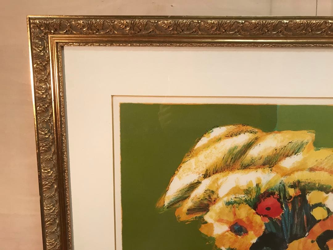 アレンバック　「セリの花束」　リトグラフ　直筆サイン・エディション有り