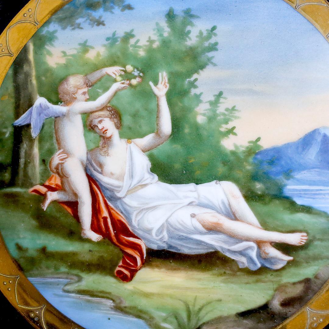 【送料込み】ヴィエナスタイル 金彩レリーフ神話文 天使 コンポート