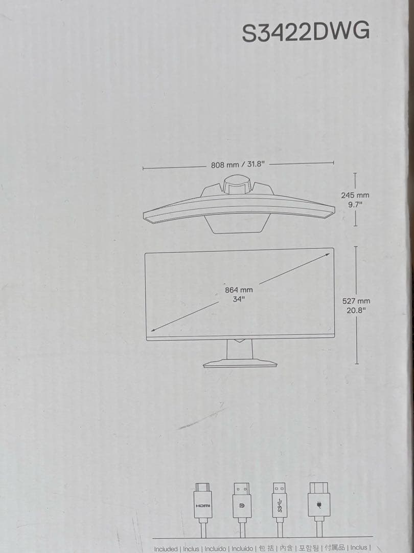 DELL 34インチ ゲーミングモニター　S3422DWG