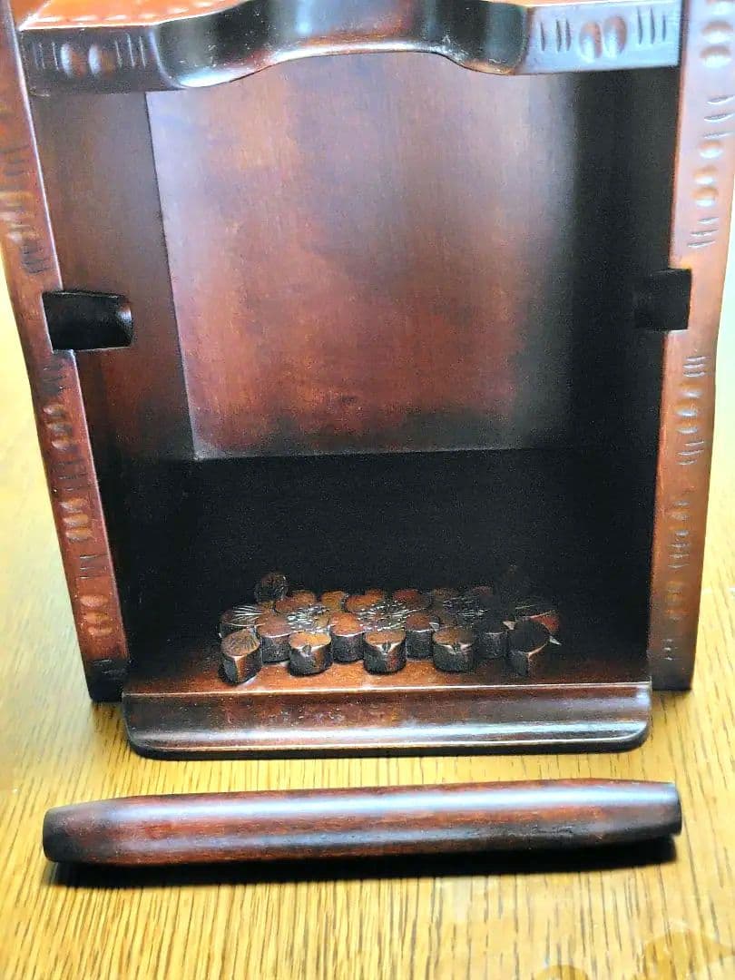 軽井沢彫木製雑貨 花彫刻付き