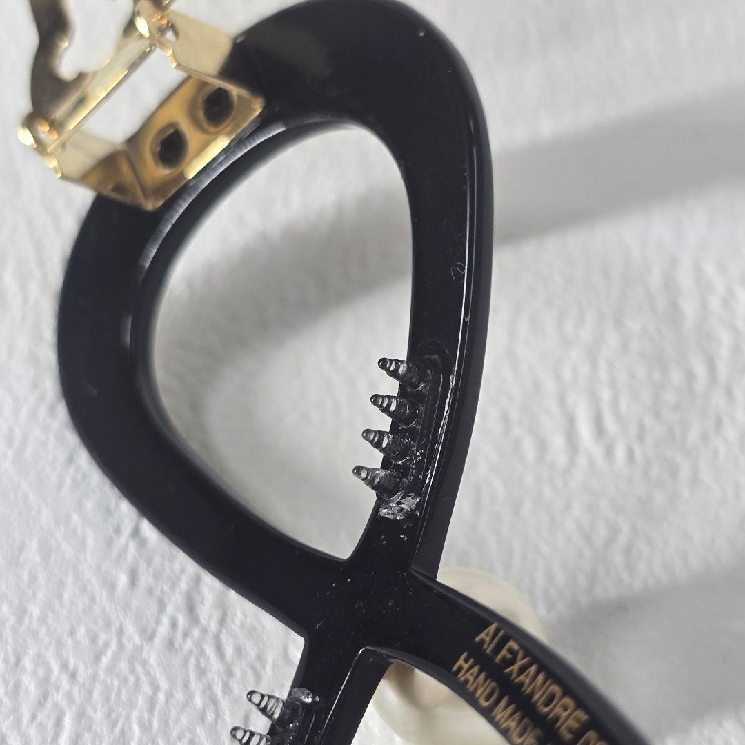 新品同様　ALEXANDRE DE PARIS　リボンバレッタ　８cm