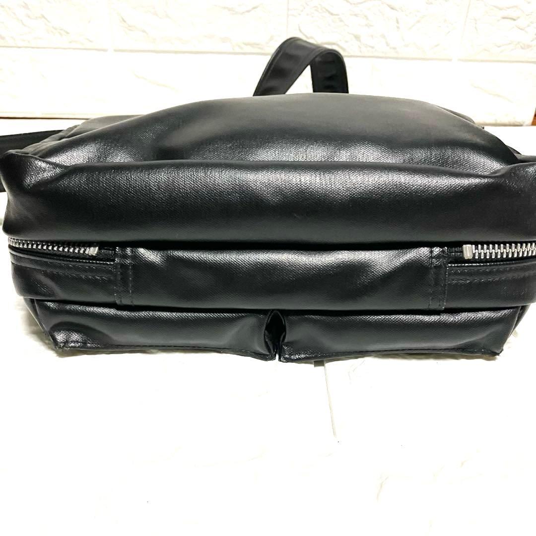 美品 PORTER ポーター ブラック レザー ショルダーバッグ 2層