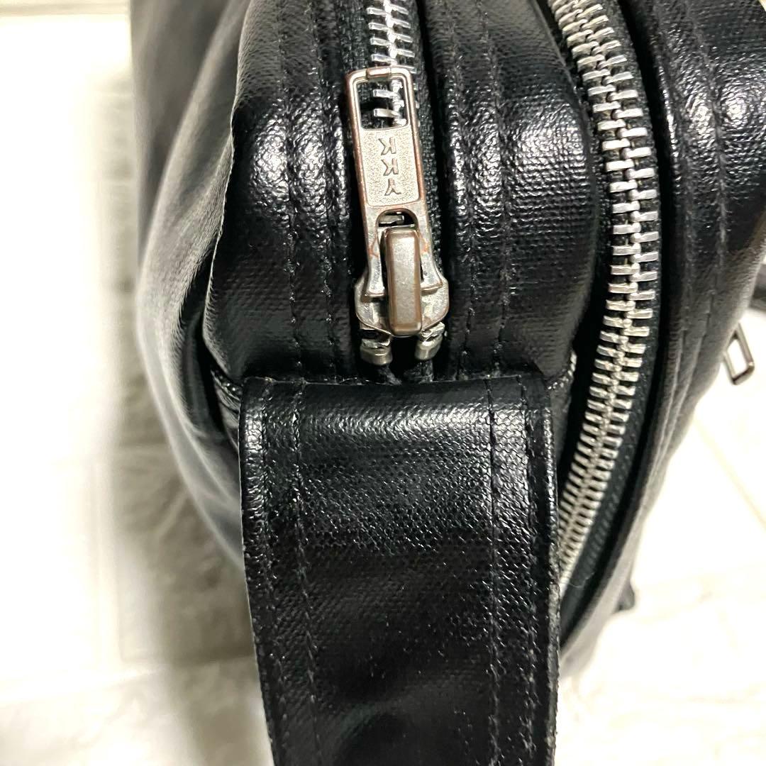 美品 PORTER ポーター ブラック レザー ショルダーバッグ 2層