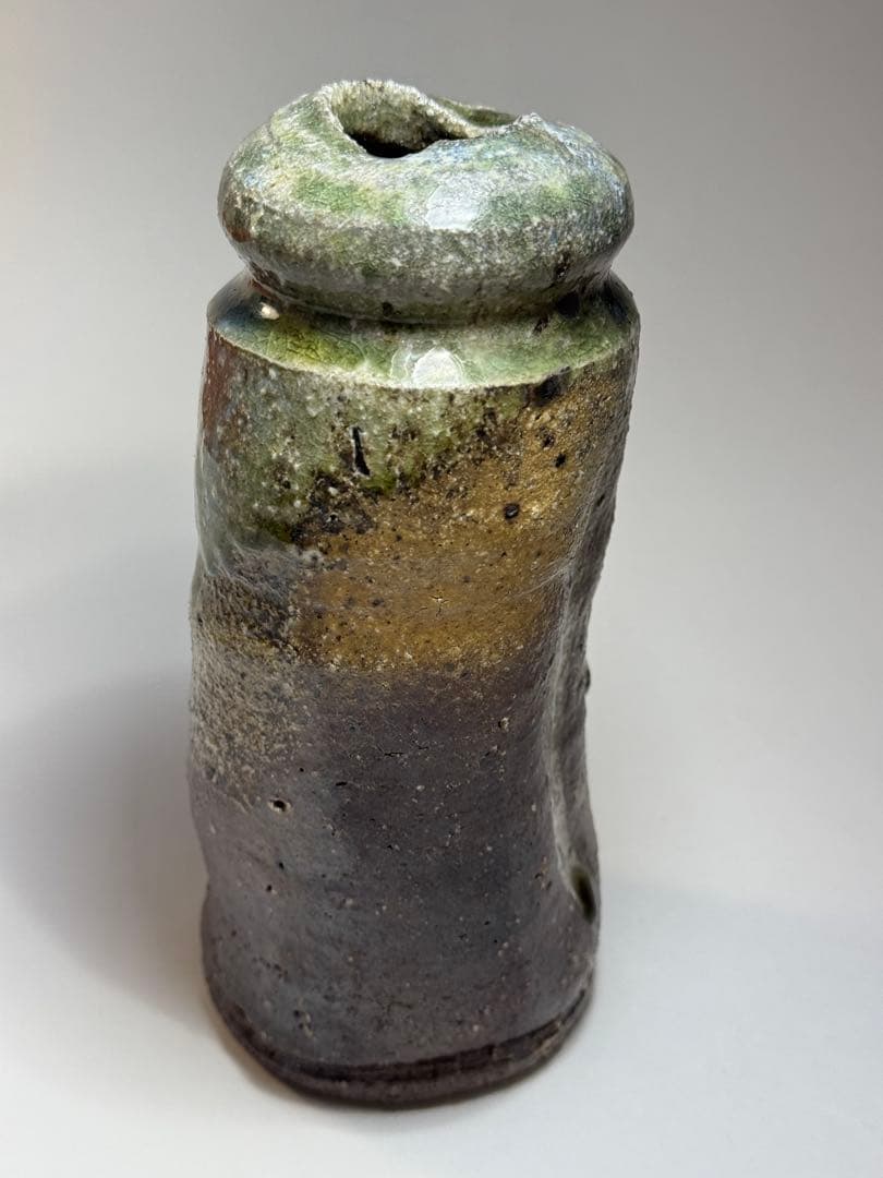 【越前唐津焼】三好健太郎作　花入18センチ　割竹式登り窯