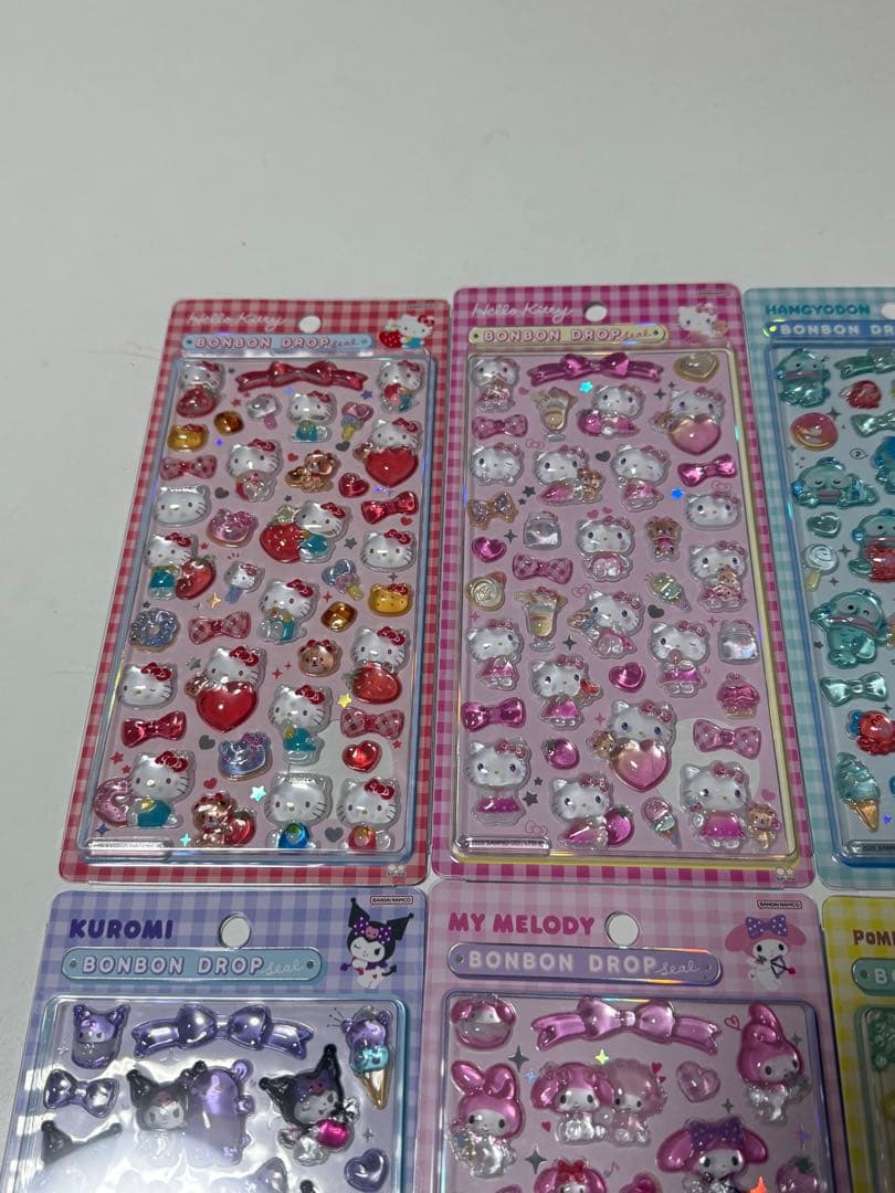 正規品 ボンボンドロップシール サンリオ　大　第2段 8種セット コンプリート