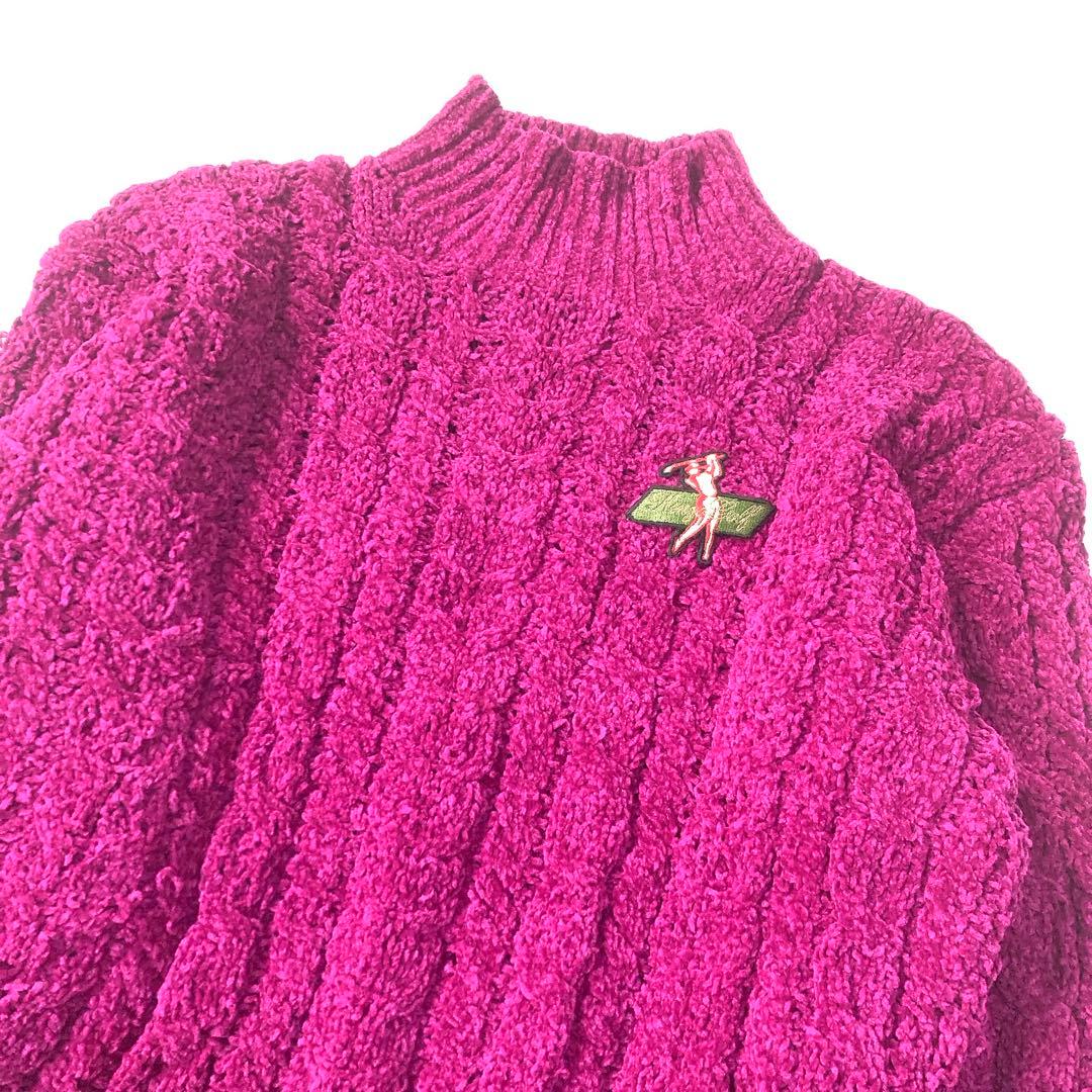 KENZO GOLF ケンゾー ニット プルオーバー ワッペン ヴィンテージ F