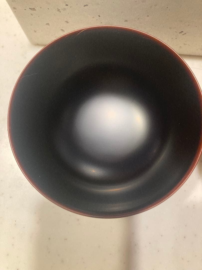滴生舎　漆塗り汁椀2個セット（黒・赤）角椀　（小）