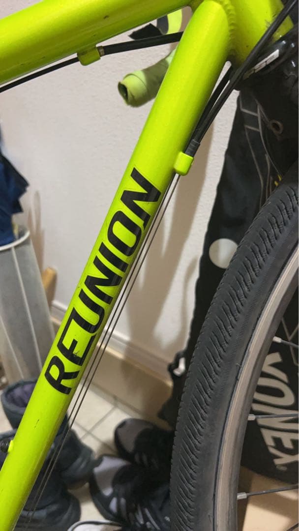 REUNION 蛍光グリーン ロードバイク