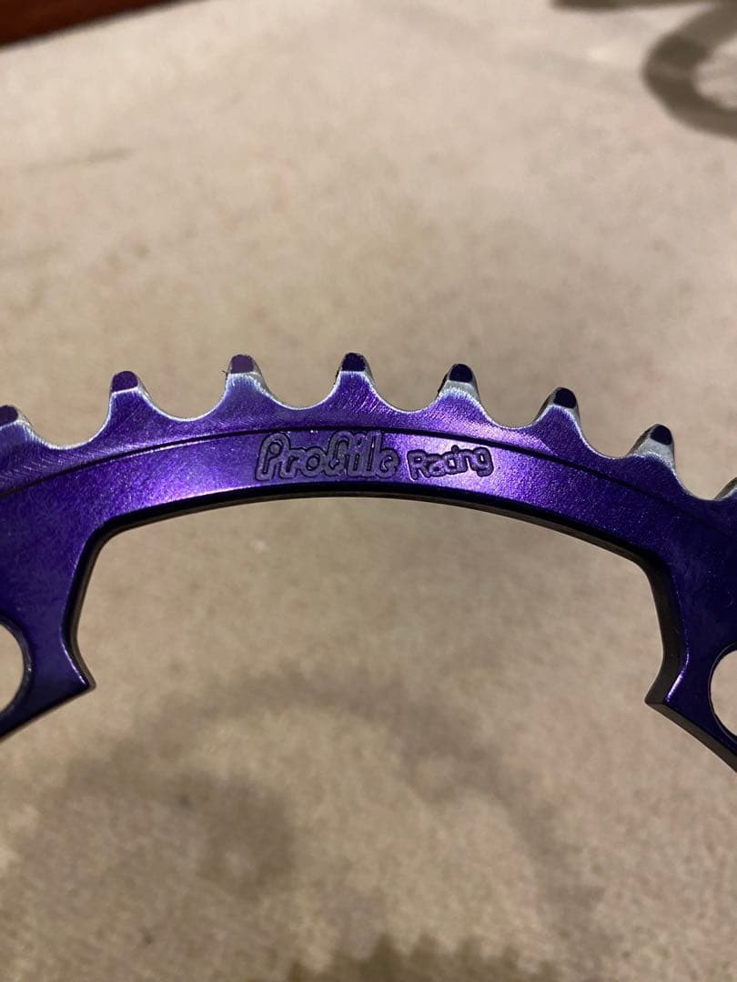 【希少パープル】プロファイル 46t チェーンリング 厚歯 ピスト fgfs