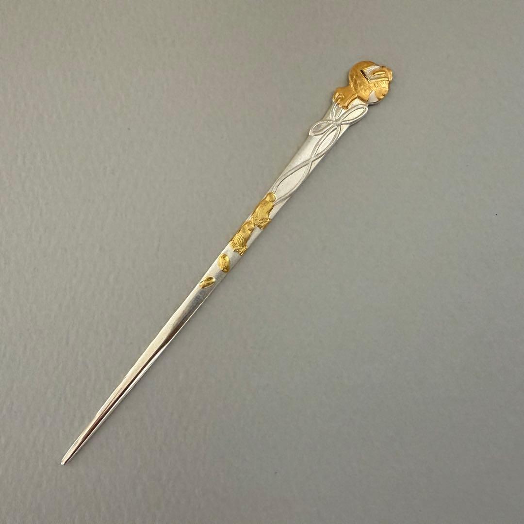 予約品　光則作純銀楊枝9本　箱付き