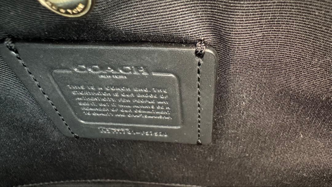 極美品 自宅保管品 COACH コーチ ブラックレザー 2WAY ハンドバッグ