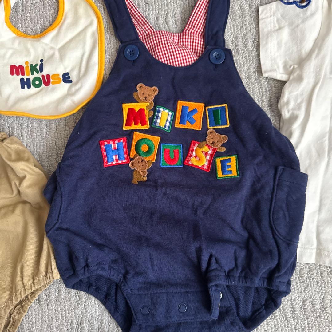 mikiHOUSE オーバーオール スタイ シャツ 4点セット