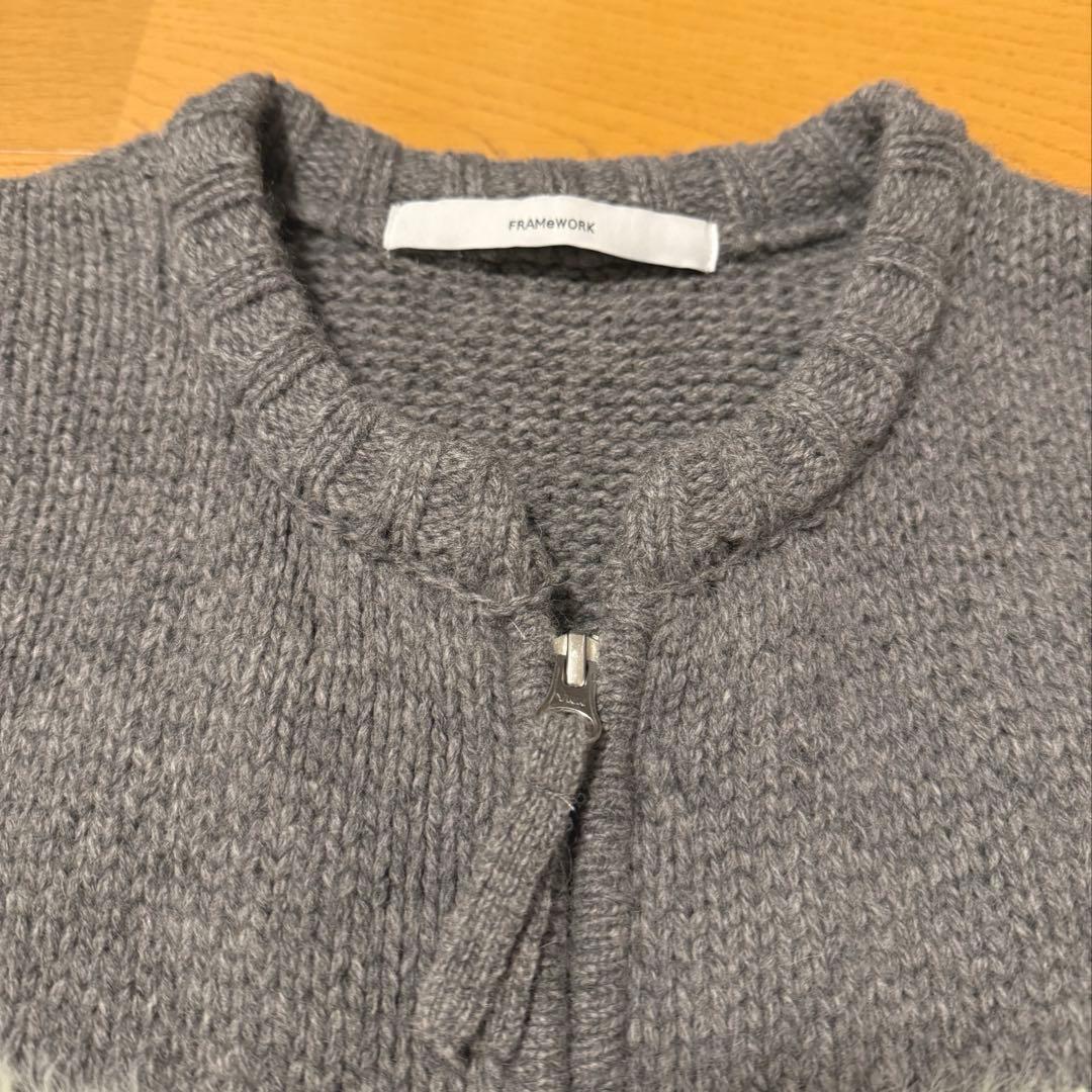 フレームワーク ジャガードZIPカーディガン