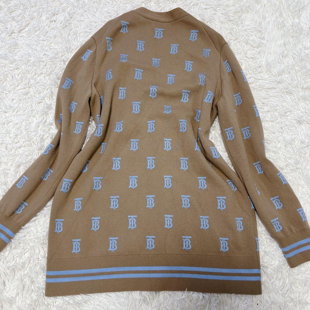専用！バーバリー TBモノグラム カーディガン TB モノグラム ロゴ シルク混