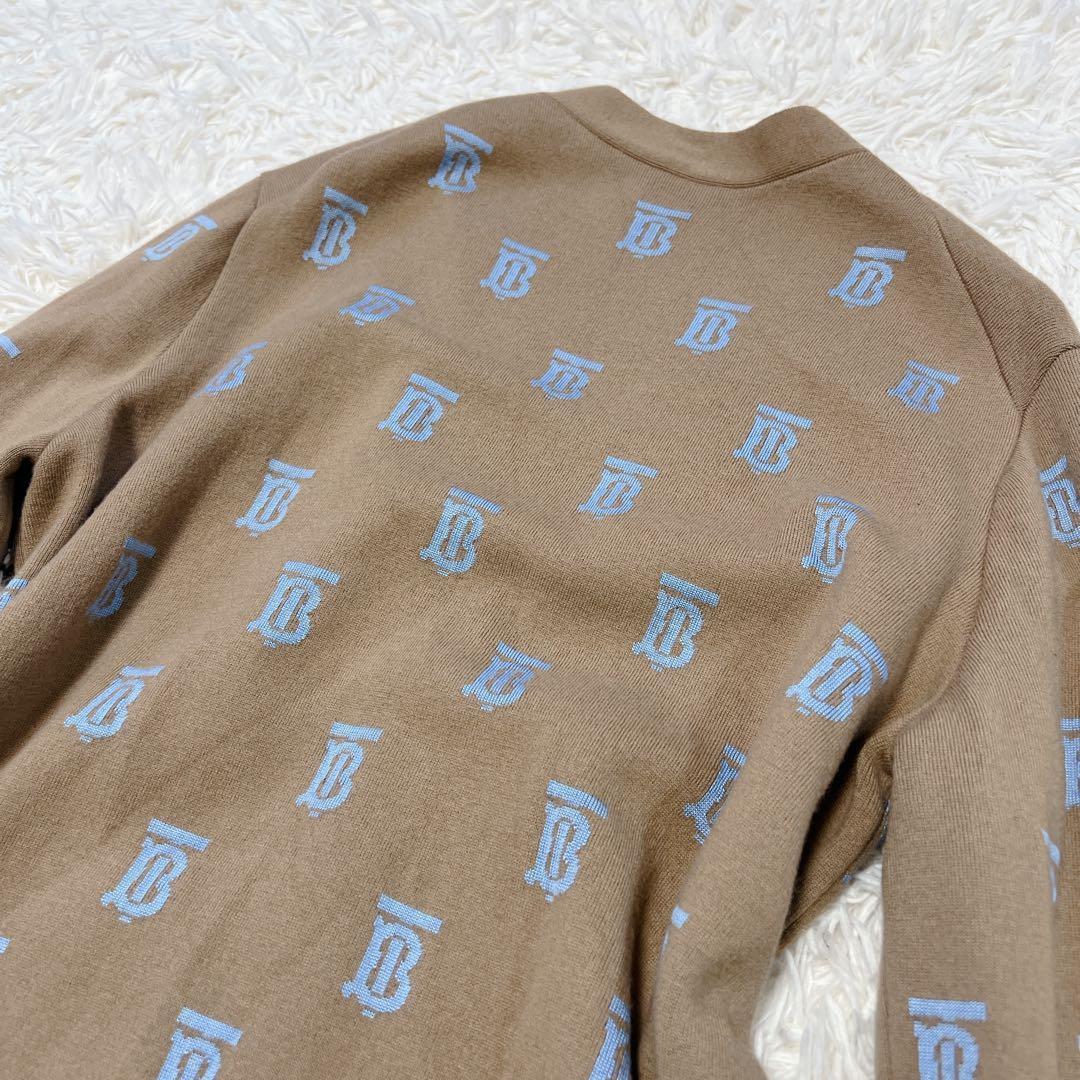 専用！バーバリー TBモノグラム カーディガン TB モノグラム ロゴ シルク混