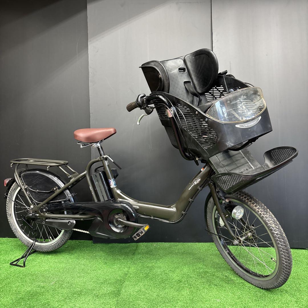 電動自転車 YAMAHA PAS kiss カーキ 3人乗り対応　56